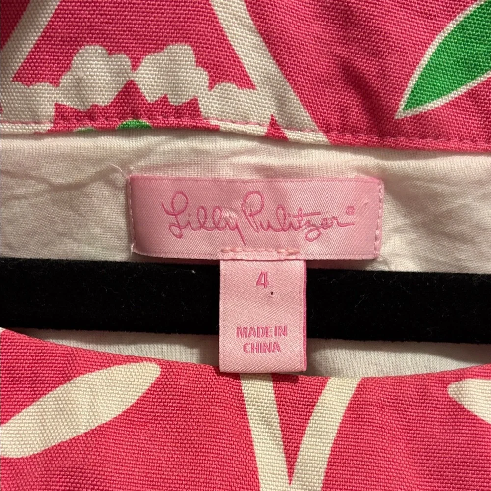 Lilly Pulitzer Pink and Green Geometric Mini Dress - Picture 2 of 6